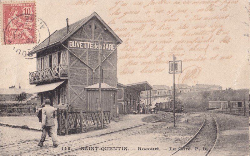 La gare de Rocourt entre mars et novembre 1904 (collection Frédéric Dufetrelle)